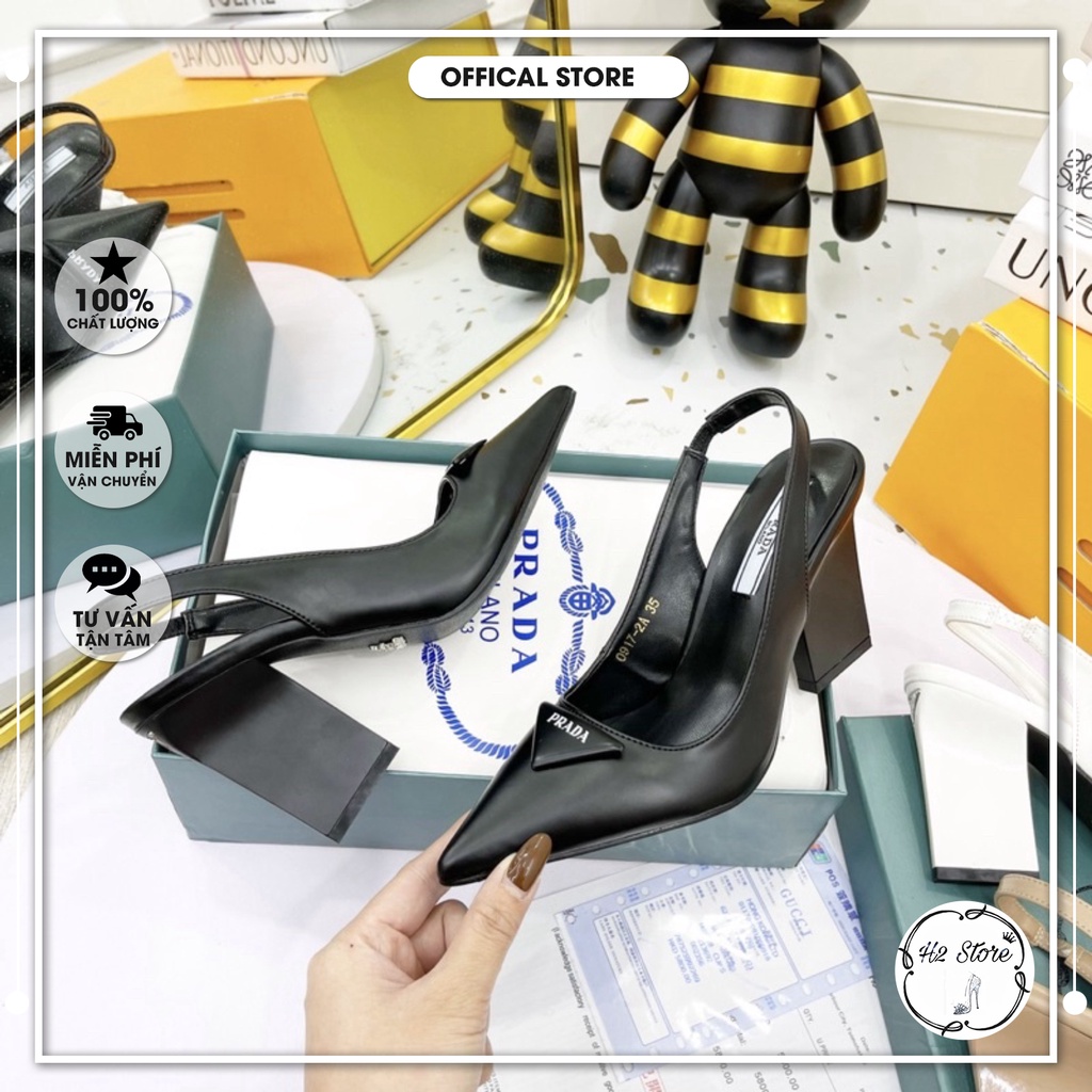 👠👟 Sandal prada gót dẹt quai sau fullbox ⚡