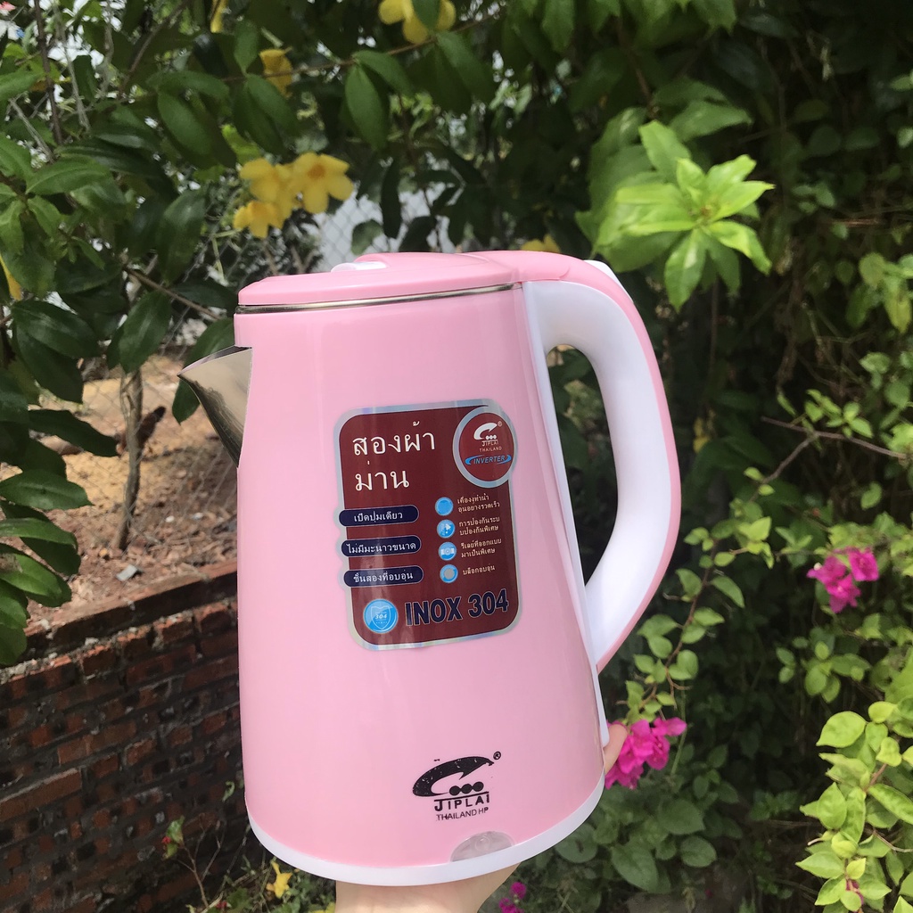 [HÀNG LOẠI 1] Ấm Siêu Tốc Thái Lan 2 Lớp Đun Sôi Siêu Nhanh Công Suất 1500W  / Màu Ngẫu Nhiên