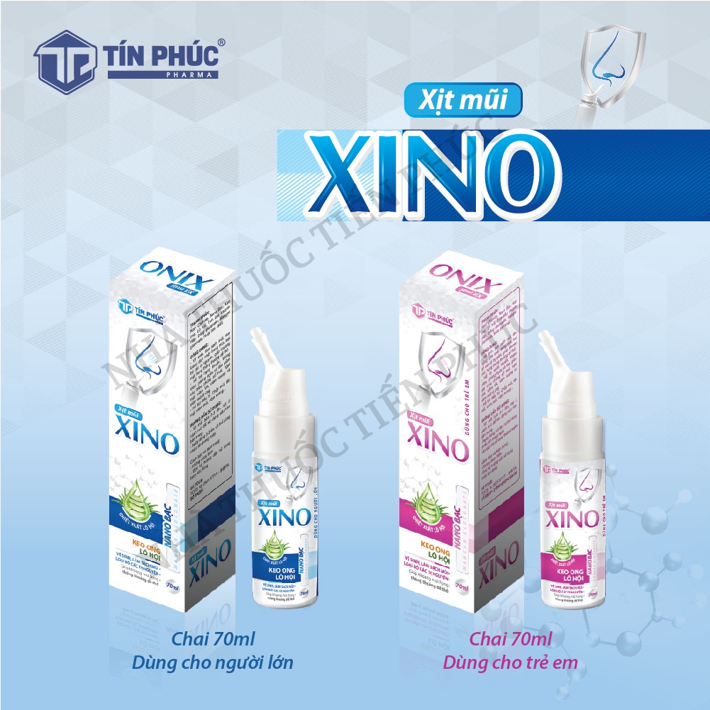 Xịt mũi Xino 70ml - giảm viên mũi dị ứng, viêm xoang, hắt hơi sổ mũi cho bé, người lớn
