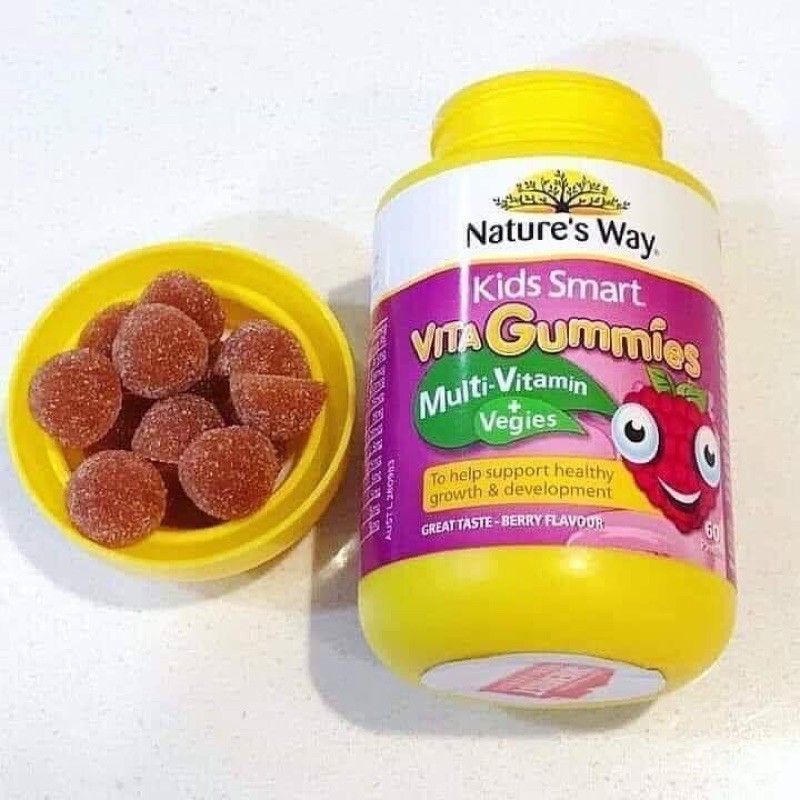 Vita Gummies nature’sway Úc kẹo gum bổ sung vitamin cho bé 60 viên