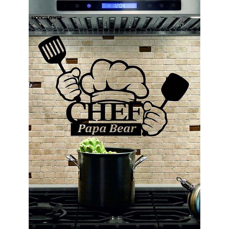 hongflower Home  Life Acrylic Chef Sign Practical Delicate Oven Hat Home Kitchen Ornament Portable for Home