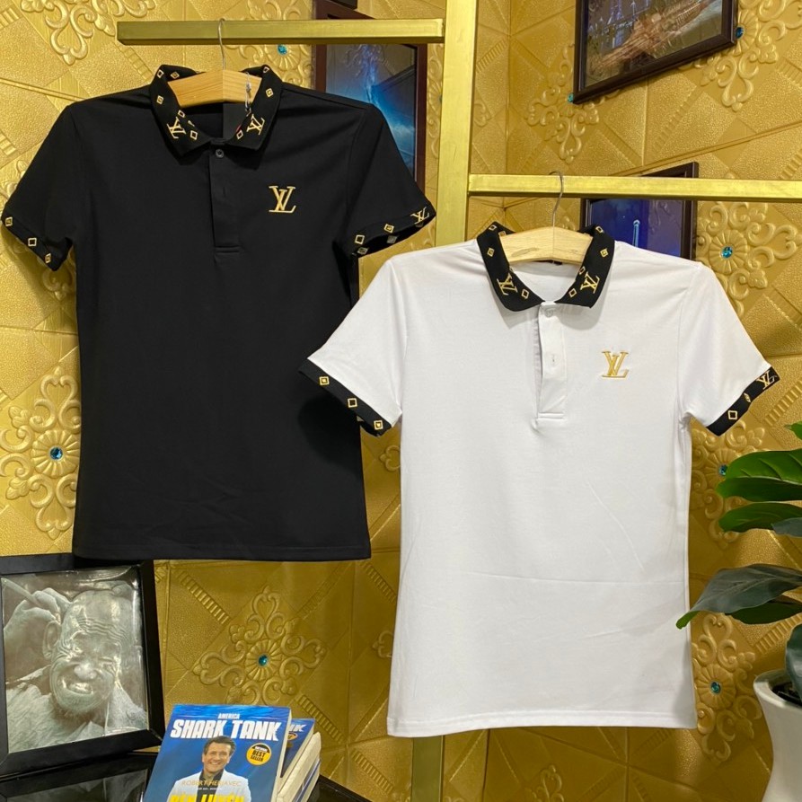 Áo thun nam ngắn tay cổ bẻ chất cotton 4 chiều cao cấp thoáng mát phối hình thời trang | BigBuy360 - bigbuy360.vn