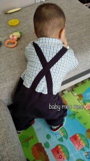 Body quần yếm bé trai thu đông sơ mi