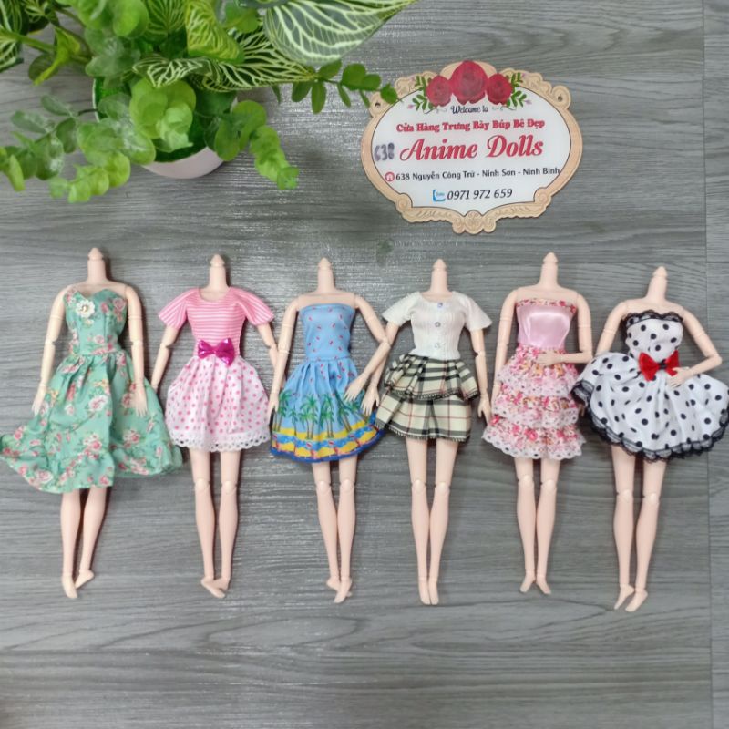 các mẫu váy cúp ngực xinh xắn cho búp bê barbie 30cm
