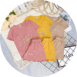 Set bộ thun gân bé gái xuất hàn (ảnh thật 100%)
