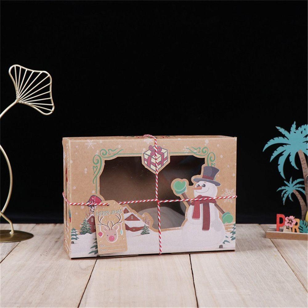 Set 4 / 12 Hộp Bánh Kẹo Phong Cách Giáng Sinh Xinh Xắn