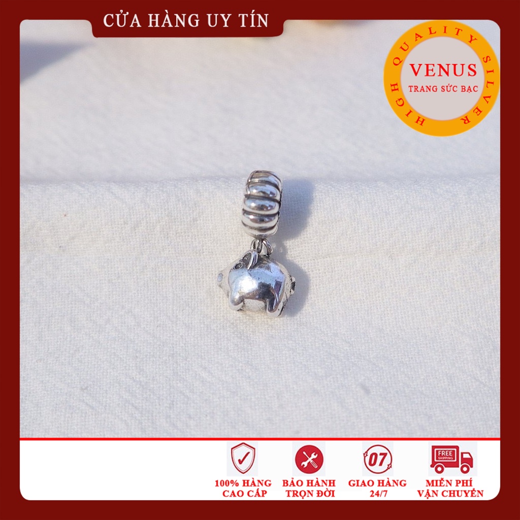 [Charm bạc 925 cao cấp] Charm bạc hình con lợn- Mã sản phẩm VENUSDQ