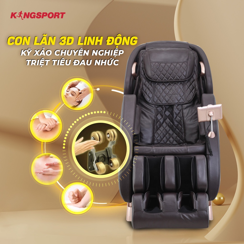 Ghế massage KINGSPORT G41 New, mẫu hot 2021, tự động mát xa đa năng, massage 3D chân thực