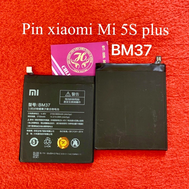 Pin xiaomi Mi 5S plus zin - kí hiệu trên pin BM37