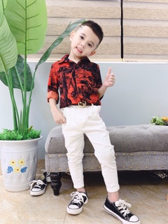 sơ mi dior cao cấp cho bé