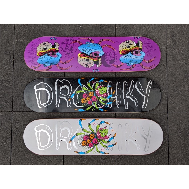 Mặt Ván Trượt Skateboard Chuyên Nghiệp Châu Âu - DROSHKY SPIDER LOGO DECK 8.0