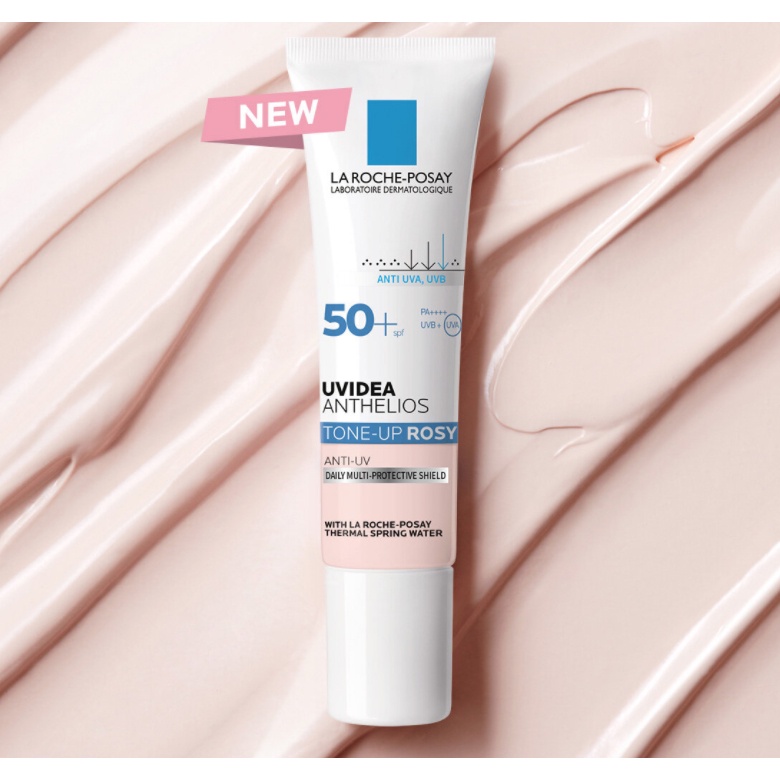 [NHẬP KHẨU-TEM PHỤ] Kem Chống Nắng La Roche-Posay Nâng Tông Trắng Hồng Uvidea Tone-Up Rosy SPF50+ 30ml