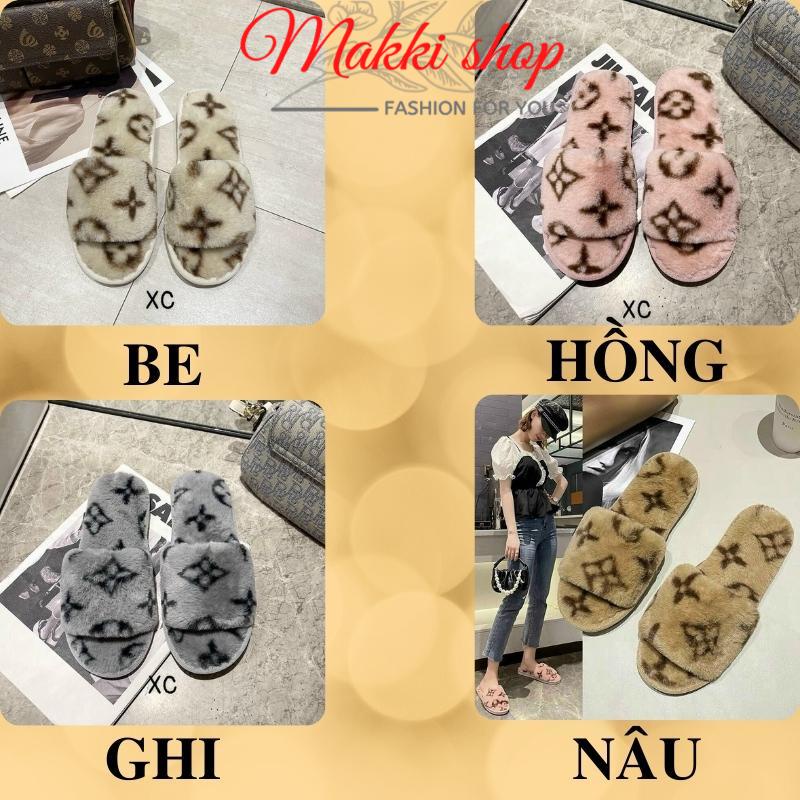 Dép lông nữ hoa tuyết mùa đông mới, dép nữ trong nhà thời trang cao cấp giá rẻ MAKKI SHOP TD541