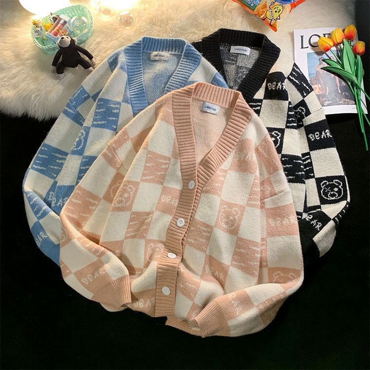 Áo Khoác Cardigan Dệt Kim Dáng Rộng Thời Trang Mùa Đông Dành Cho Nam Giới