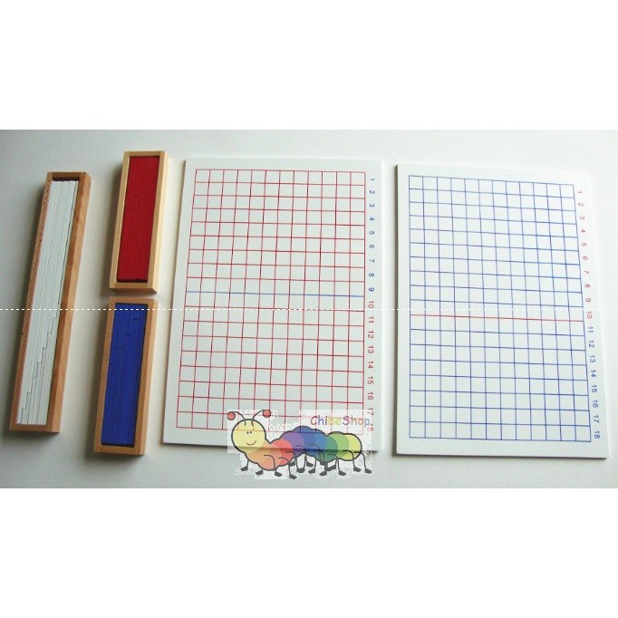 Bảng phép tính cộng trừ loại to, Subtraction and Addition Strip Board - Giáo cụ montessori