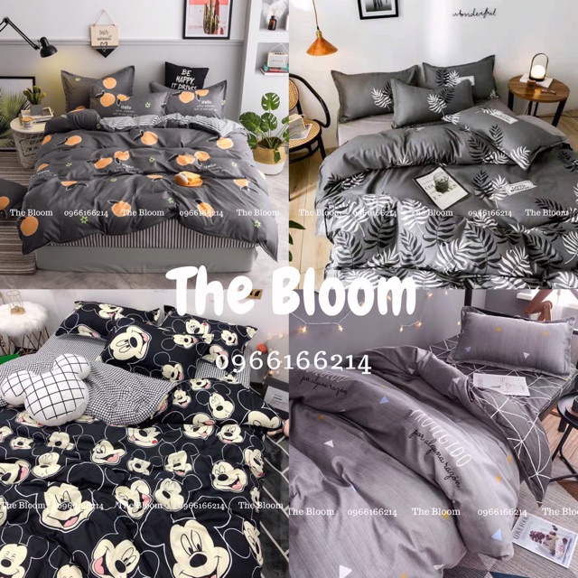 Tổng hợp set chăn ga gối poly màu tối, xám (Nhắn tin chọn mẫu) | BigBuy360 - bigbuy360.vn