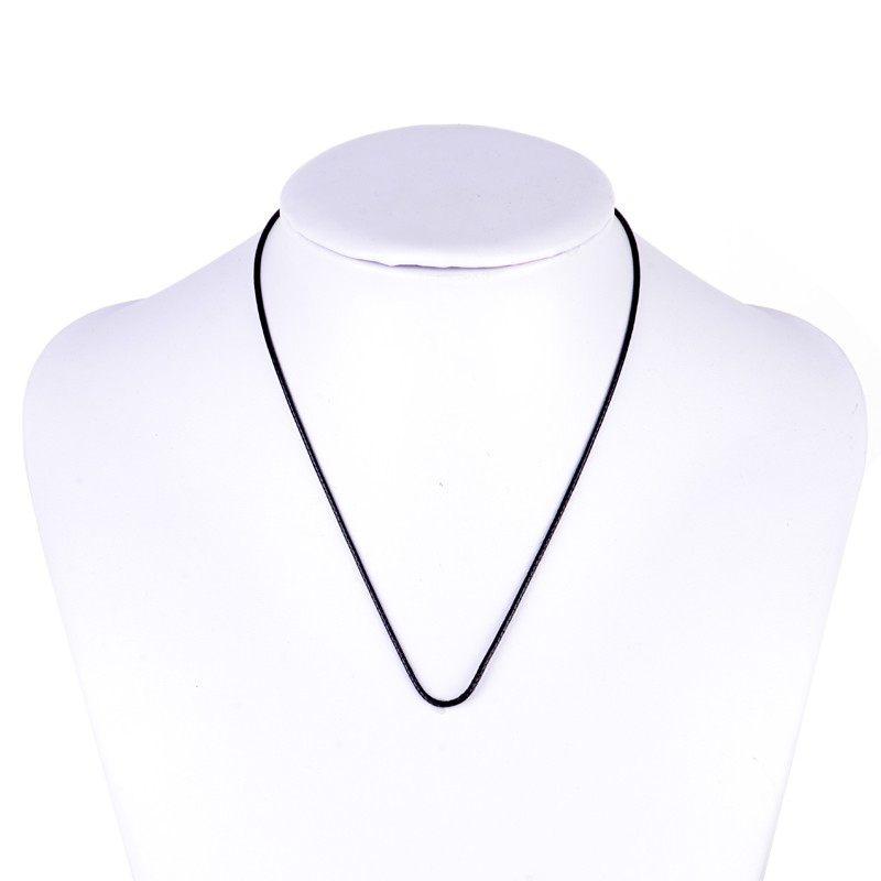 Set 10 Vòng cổ Da PU Màu Đen 18 &quot;