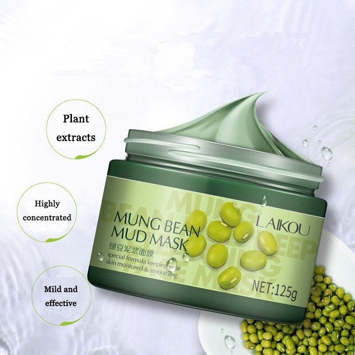 Mặt nạ bùn đậu xanh Laikou Mung Bean Mud Mask