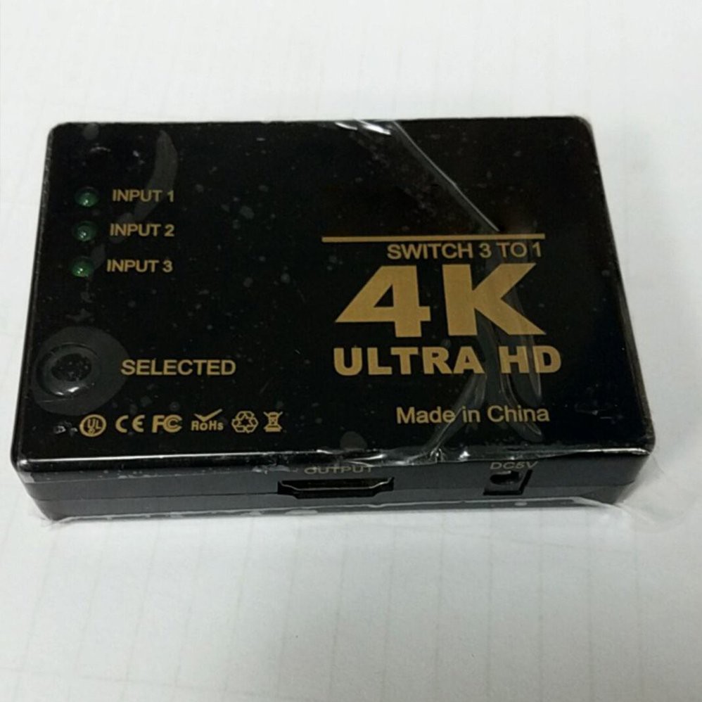 Bộ Chia Âm Thanh Hdmi 3 Vào 1 Ra 4k