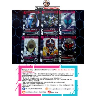 Thẻ Kamen rider: Nurse-RX, Sorcerer, Sasword, Kamuro, Knunckle, Pyrox