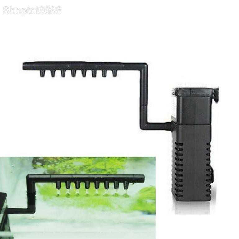 Máy bơm lọc nước bể cá cảnh kèm đầu phun mưa 3W-5W