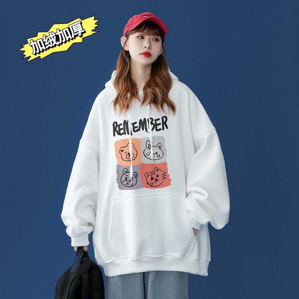 Áo hoodie nam nữ Áo sweater nỉ nam nữ from rộng Unisex chất nỉ ngoại 2 lớp dày dặn Remember DC302