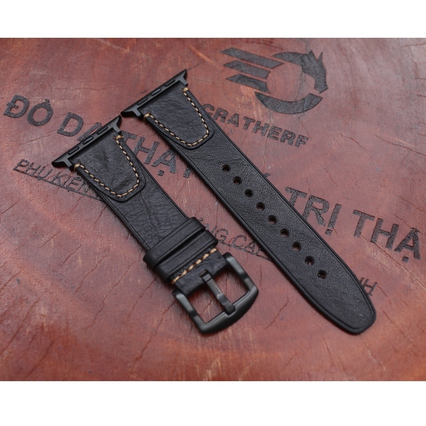 Dây da cho đồng hồ AW Da Bò Pullup Khóa Thép 316L Dành Cho Series SE 7| 6 | 5 | 4 | 3 | 2 | 1