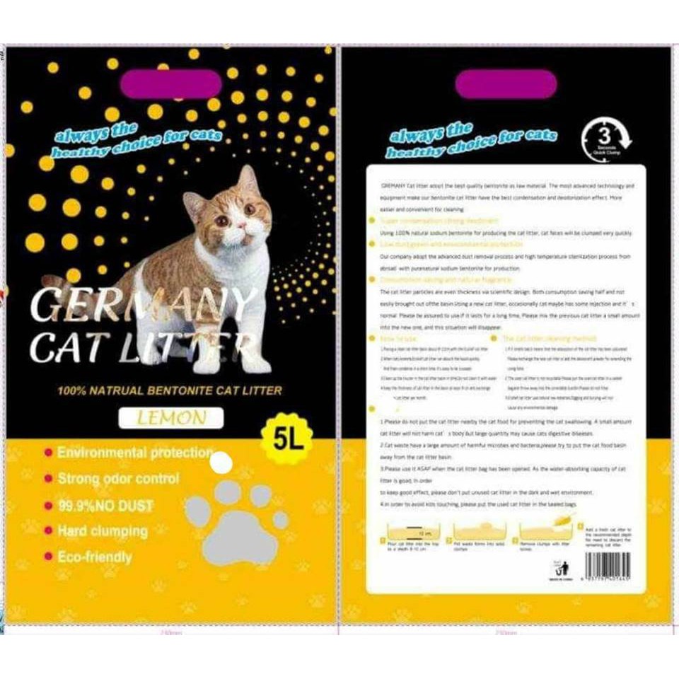Cát mèo Germany Cat Litter 5L (Cafe, Chanh và Táo) Shopee Việt Nam