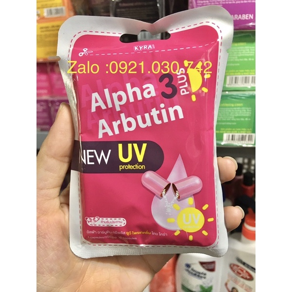 vĩ 10 viên alpha arbutin kích trắng da chuẩn Thái Lan