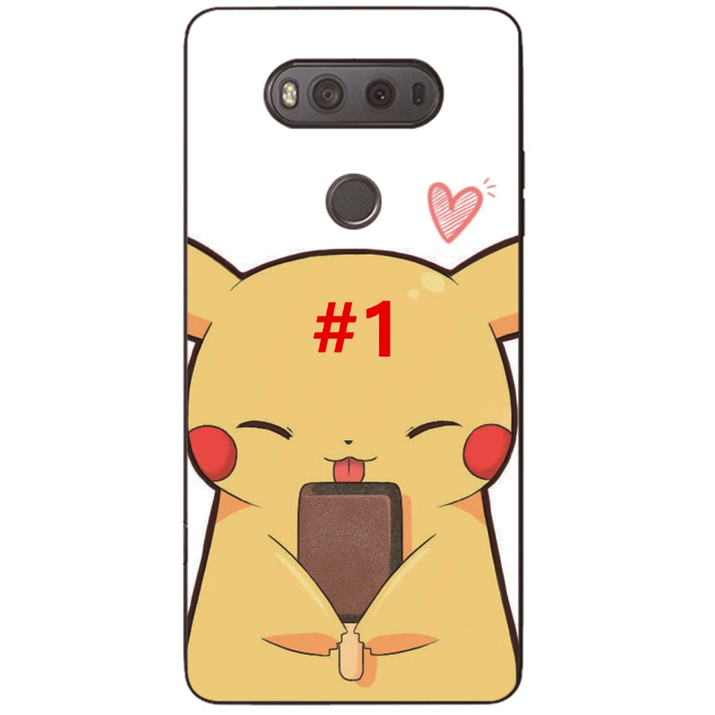 Ốp Lưng Silicone Mềm In Hình Pikachu Cho Lg V40 V30 V20 V10