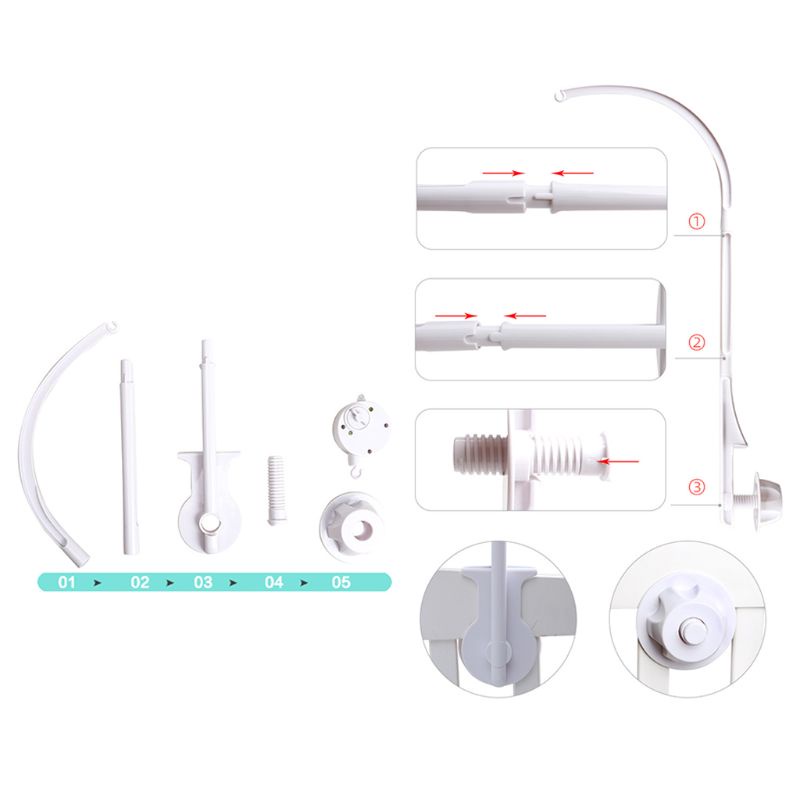 Lục Lạc Đồ Chơi Di Động Nhồi Bông Phát Nhạc Xoay Được Có Chuông Phát Ra Âm Thanh 0-12 Tháng Cho Bé Sơ Sinh