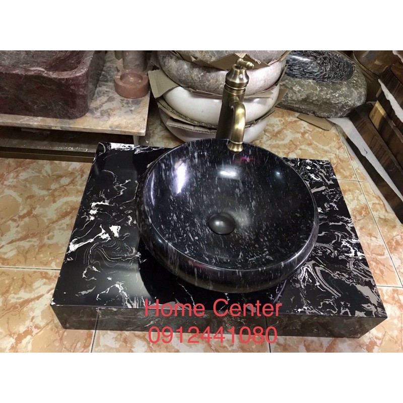 Lavabo đá tự nhiên đen vệt mưa | BigBuy360 - bigbuy360.vn