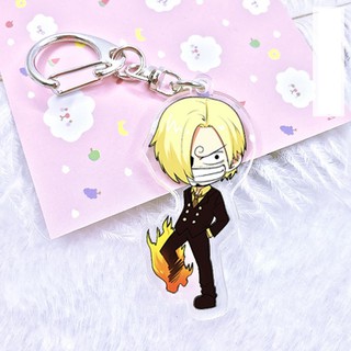 Móc khóa Sanji Onepiece mica 2 mặt