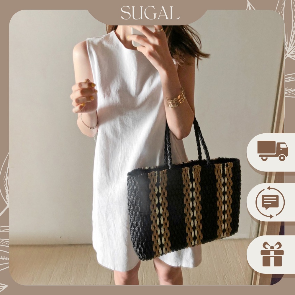 Váy Nữ Cao Cấp Dáng Tanktop Cổ Tròn Trơn Màu Kiểu Dáng Trẻ Trung Thời Trang Sugal VAY NU SG 0037