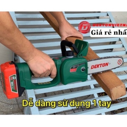Máy Cưa Xích Pin Dekton Lam 8IN Motor Brushless - Bình Dầu Dung Tích 70Ml