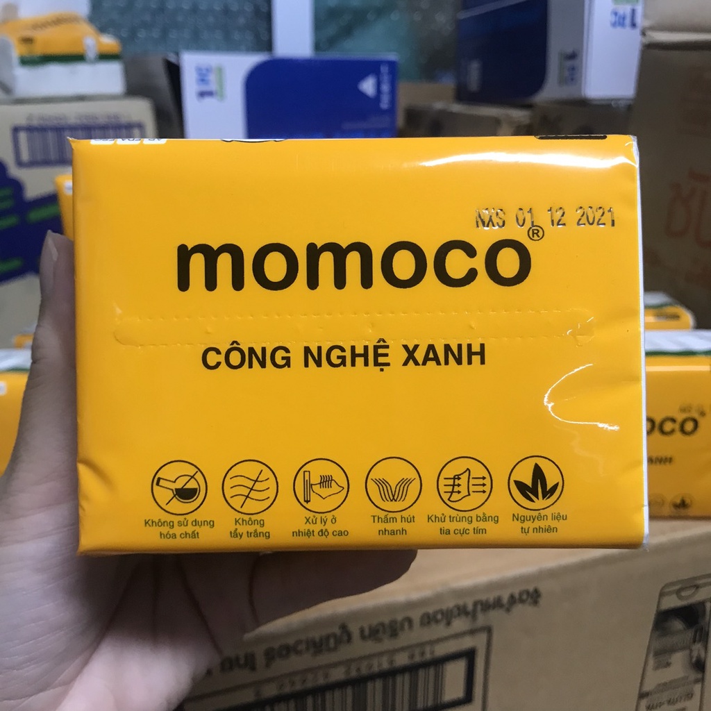 COMBO 10 GÓI GIẤY RÚT 300 TỜ 3 LỚP MOMOCO DAI MỀM MỊN