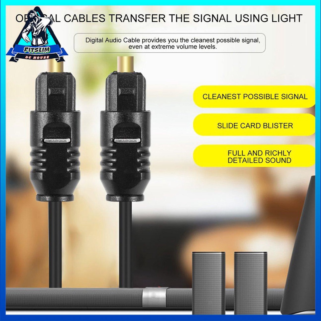 Cáp âm thanh Toslink cáp quang kỹ thuật số 1,8 M Cáp kết nối cáp