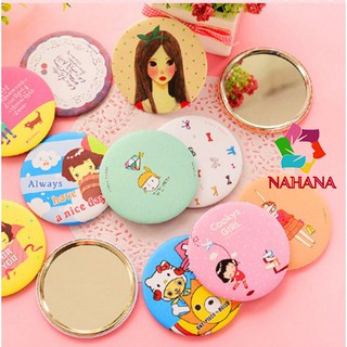 Gương tròn trang điểm mini xinh xắn, dễ thương Hàn Quốc