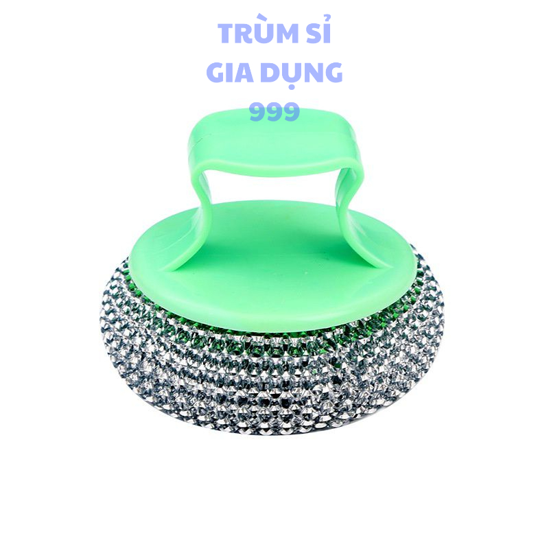 dụng cụ chùi xoong có tay cằm có thể tháo rời, dụng cụ rửa chén vệ sinh xoong nồi đa năng tiện lợi