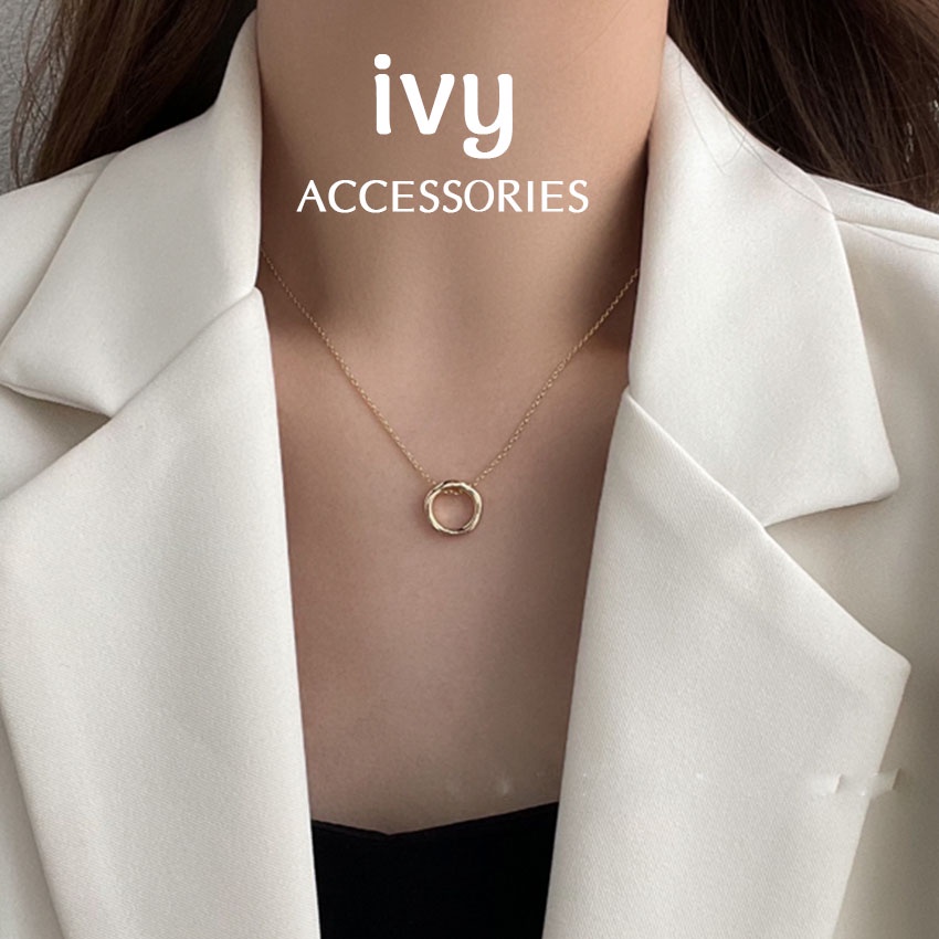 Vòng cổ nữ, dây truyền nữ mặt tròn basic phong cách cổ điển tinh tế Ivy.acc C15