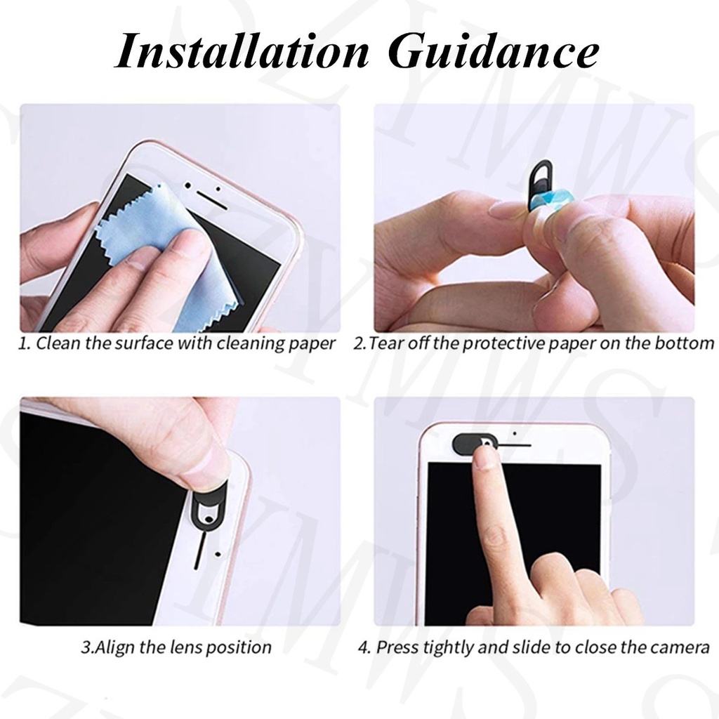 Miếng Dán Webcam Từ Tính Bằng Nhựa Siêu Mỏng Bảo Vệ Chế Độ Riêng Tư Cho iPhone Web Laptop iPad