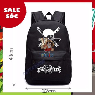 (SALE) cặp luffy one piece, balo Đảo Hải Tặc, hàng đẹp - may 3 lớp