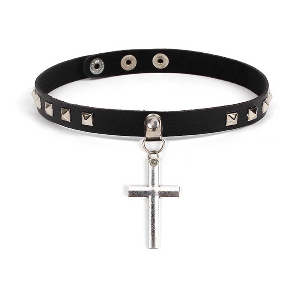 Vòng Cổ Choker Màu Đen Phong Cách Gothic