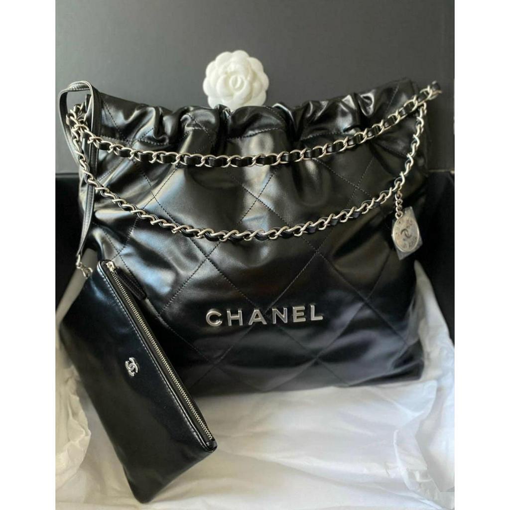 Túi Xách Nữ Đeo Vai, Túi Tote Đen Dây Xích Khoá Bạc Size 33cm Cao Cấp