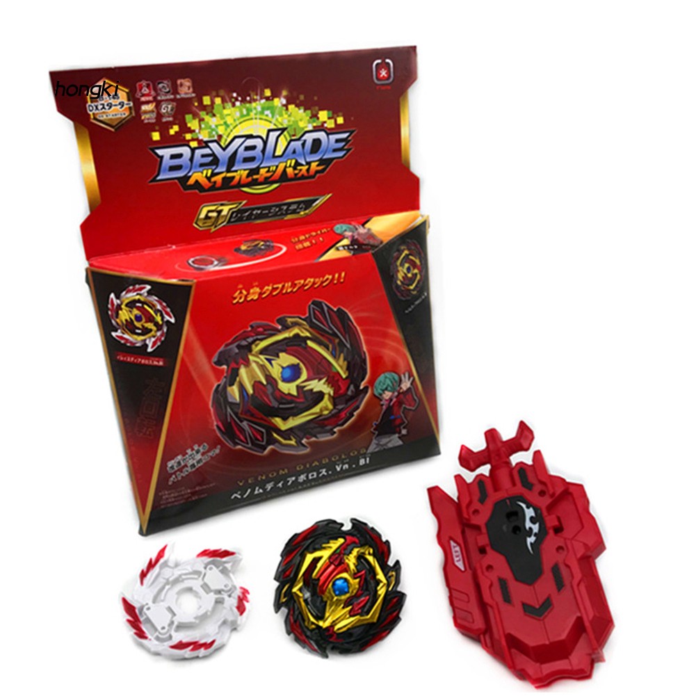 【HKM1】Alloy Beyblade Burst GT B-145 DX Starter Diabolos Spining Toy with Launcher