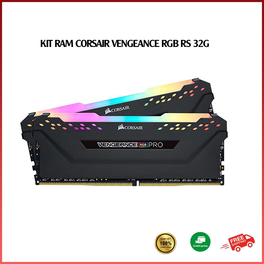 Ram PC Corsair Vengeance RGB RS 32G( 16Gbx2)DDR4 3600MHz Kit Bảo Hành Chính Hãng