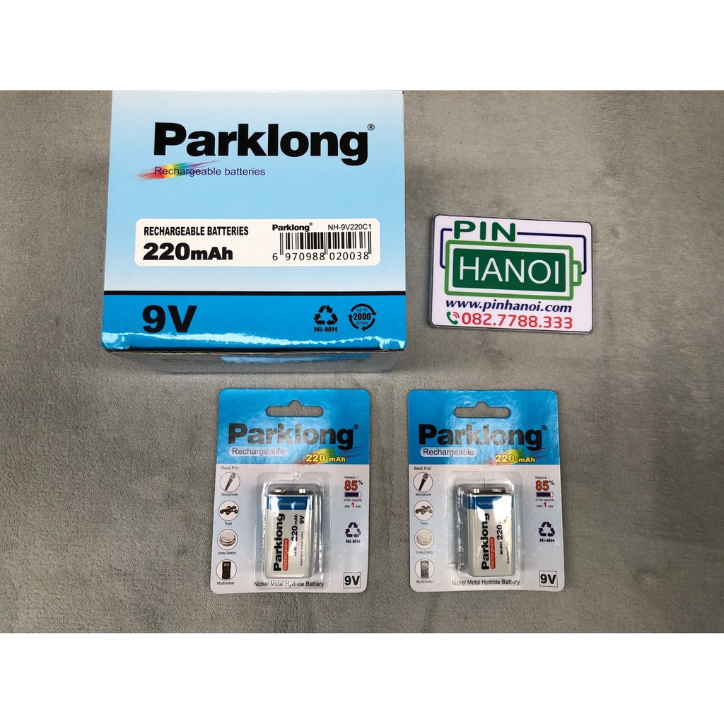 Pin sạc 9V 220mAh Parklong Rechargeable NH-9V220C1 Ni-MH