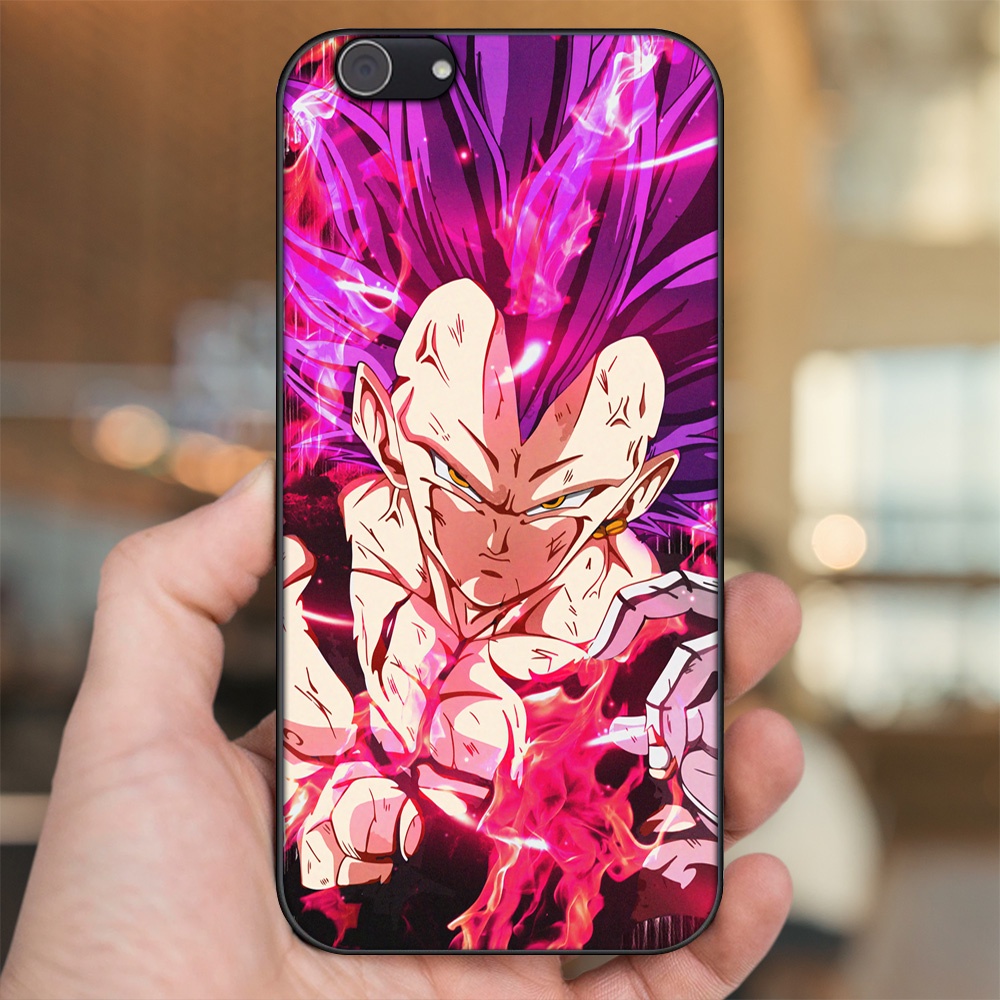 Ốp lưng Vivo Y53, Y69, Y71, Y81, Y83 viền đen in hình Vegeta Dragon Ball