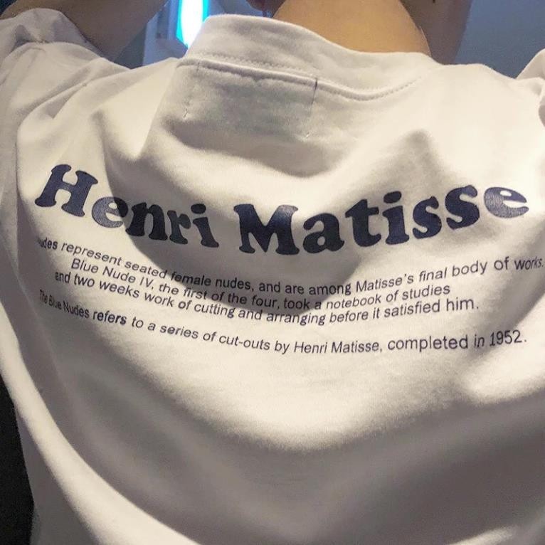 Áo thun nam, nữ  fom rộng  Henri matise , phong cách hàn quốc chất cotton 100% , chính hãng cao cấp