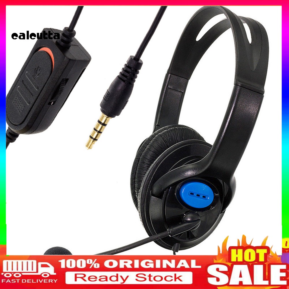 Tai Nghe Chụp Tai Chơi Game Chống Ồn Có Dây &amp; Mic Cho Sony PS4